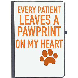 UDNAG Ruled Notebook Diary 'Doctor | Every patient leaves pawprint on my heart', [A5 80Pages 80GSM]