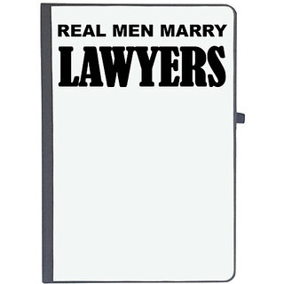 UDNAG Ruled Notebook Diary 'Lawyer | Real men marry Lawyer', [A5 80Pages 80GSM]