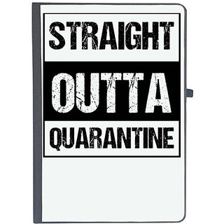 UDNAG Ruled Notebook Diary 'Covid | Straight qutta quarantine', [A5 80Pages 80GSM]