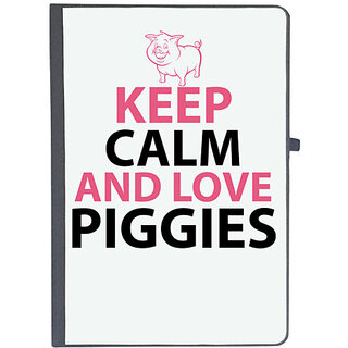 UDNAG Ruled Notebook Diary 'Pig | keep calm and love piggies', [A5 80Pages 80GSM]
