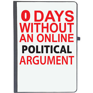 UDNAG Ruled Notebook Diary 'Politician | 0 Days Without an online', [A5 80Pages 80GSM]
