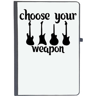 UDNAG Ruled Notebook Diary 'Guitar | choose your weapon', [A5 80Pages 80GSM]