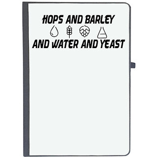 UDNAG Ruled Notebook Diary 'hops and barley and water and yeast', [A5 80Pages 80GSM]