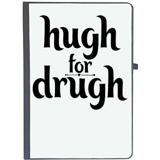 UDNAG Ruled Notebook Diary 'Hug | hugh for drugh', [A5 80Pages 80GSM]