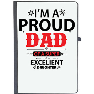 UDNAG Ruled Notebook Diary 'Father | I am a proud', [A5 80Pages 80GSM]
