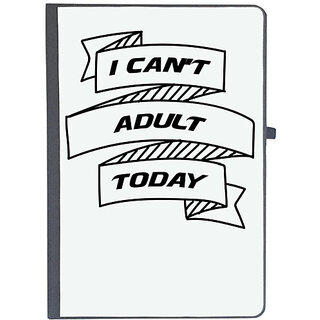 UDNAG Ruled Notebook Diary 'Adult | i can not adult today', [A5 80Pages 80GSM]