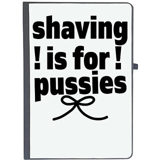 UDNAG Ruled Notebook Diary 'Cat | shaving ! is for ! pussies', [A5 80Pages 80GSM]