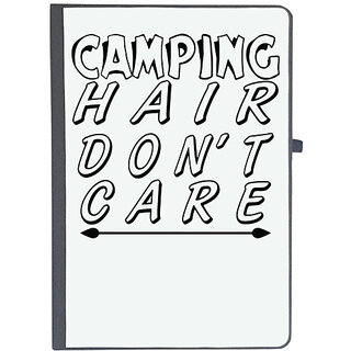 UDNAG Ruled Notebook Diary 'Camping | camping hair do not care', [A5 80Pages 80GSM]