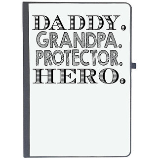 UDNAG Ruled Notebook Diary 'Father | daddy grandpa protector', [A5 80Pages 80GSM]