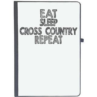 UDNAG Ruled Notebook Diary 'Cross Country | eat sleep croos country', [A5 80Pages 80GSM]