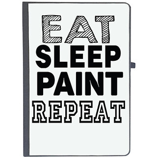 UDNAG Ruled Notebook Diary 'Paint | eat sleep paint repeat', [A5 80Pages 80GSM]