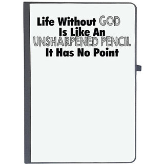 UDNAG Ruled Notebook Diary '| life without  is like an unsharped Pencil', [A5 80Pages 80GSM]