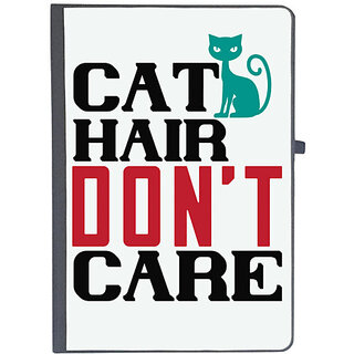 UDNAG Ruled Notebook Diary 'Cat | cat hair dont care o1', [A5 80Pages 80GSM]