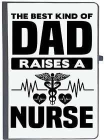 UDNAG Ruled Notebook Diary 'Father Nurse | The best kind of', [A5 80Pages 80GSM]