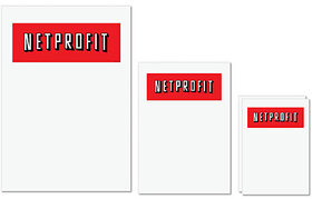 UDNAG Untearable Waterproof Stickers 155GSM 'Profit | Netprofit' A4 x 1pc, A5 x 1pc & A6 x 2pc