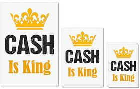 UDNAG Untearable Waterproof Stickers 155GSM 'King | Cash is King' A4 x 1pc, A5 x 1pc & A6 x 2pc