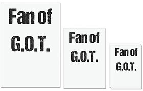 UDNAG Untearable Waterproof Stickers 155GSM 'G.O.T. | Fan of G.O.T.' A4 x 1pc, A5 x 1pc & A6 x 2pc