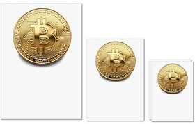 UDNAG Untearable Waterproof Stickers 155GSM 'Cryptocurrency | Bitcoin' A4 x 1pc, A5 x 1pc & A6 x 2pc