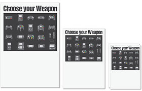 UDNAG Untearable Waterproof Stickers 155GSM 'Your Weapon | Choose your weapon' A4 x 1pc, A5 x 1pc & A6 x 2pc