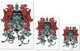 UDNAG Untearable Waterproof Stickers 155GSM 'Revenge | Monkey Revenge' A4 x 1pc, A5 x 1pc & A6 x 2pc