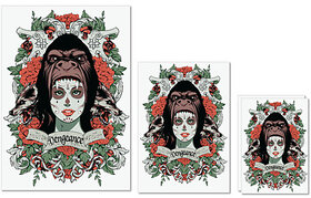 UDNAG Untearable Waterproof Stickers 155GSM 'Death | Vengeance' A4 x 1pc, A5 x 1pc & A6 x 2pc