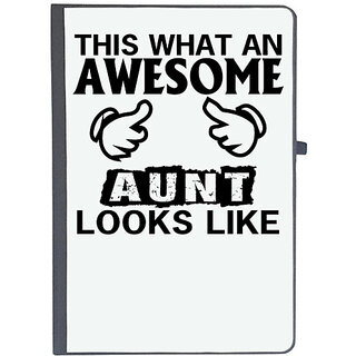 UDNAG Ruled Notebook Diary 'Awesome Aunt | this is what an awseome aunt', [A5 80Pages 80GSM]