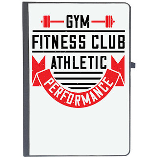 UDNAG Ruled Notebook Diary 'Gym | gym fitness club athlatic parformance', [A5 80Pages 80GSM]