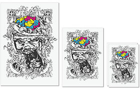 UDNAG Untearable Waterproof Stickers 155GSM 'Death' A4 x 1pc, A5 x 1pc & A6 x 2pc