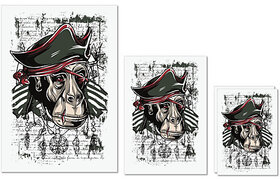 UDNAG Untearable Waterproof Stickers 155GSM 'Death | Ape and death' A4 x 1pc, A5 x 1pc & A6 x 2pc