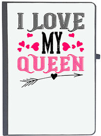 UDNAG Ruled Notebook Diary Queen, i love my queen (A5 80Pages 80GSM)