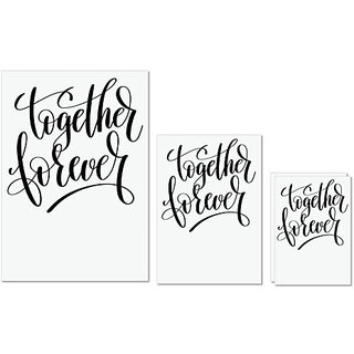 UDNAG Untearable Waterproof Stickers 155GSM 'Together forever' A4 x 1pc, A5 x 1pc & A6 x 2pc