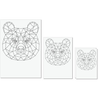 UDNAG Untearable Waterproof Stickers 155GSM 'Geometry | Brown Bear Geometry' A4 x 1pc, A5 x 1pc & A6 x 2pc