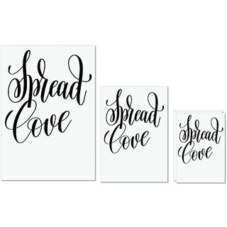 UDNAG Untearable Waterproof Stickers 155GSM 'Spread love' A4 x 1pc, A5 x 1pc & A6 x 2pc