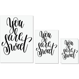 UDNAG Untearable Waterproof Stickers 155GSM 'You are sweet' A4 x 1pc, A5 x 1pc & A6 x 2pc