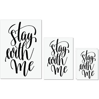 UDNAG Untearable Waterproof Stickers 155GSM 'Stay with me' A4 x 1pc, A5 x 1pc & A6 x 2pc