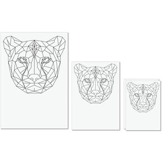 UDNAG Untearable Waterproof Stickers 155GSM 'Geometry | Cheetah Head Geometry' A4 x 1pc, A5 x 1pc & A6 x 2pc