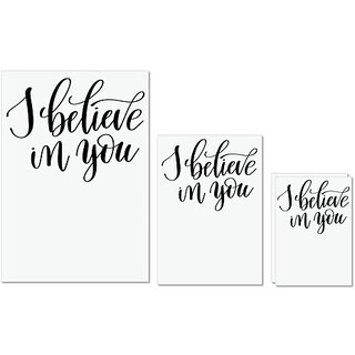 UDNAG Untearable Waterproof Stickers 155GSM 'I believe in you' A4 x 1pc, A5 x 1pc & A6 x 2pc