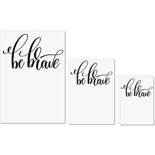 UDNAG Untearable Waterproof Stickers 155GSM 'Be brave' A4 x 1pc, A5 x 1pc & A6 x 2pc