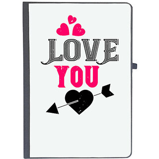 UDNAG Ruled Notebook Diary 'Love | love you', [A5 80Pages 80GSM]