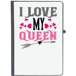UDNAG Ruled Notebook Diary Queen, i love my queen (A5 80Pages 80GSM)