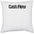 UDNAG White Polyester 'Money | Cash Flow' Pillow Cover [16 Inch X 16 Inch]