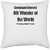 UDNAG White Polyester '8th Wonder | compound interest 8th wonder of the world' Pillow Cover [16 Inch X 16 Inch]