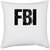 UDNAG White Polyester 'FBI' Pillow Cover [16 Inch X 16 Inch]