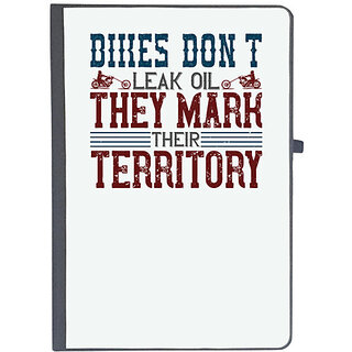 UDNAG Ruled Notebook Diary 'Motorcycle | Bikes don't leak oil, they mark their territory', [A5 80Pages 80GSM]