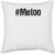 UDNAG White Polyester 'Hashtag | Metoo' Pillow Cover [16 Inch X 16 Inch]