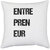 UDNAG White Polyester 'Entrepreneur | ENTRE PREN EUR' Pillow Cover [16 Inch X 16 Inch]