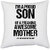 UDNAG White Polyester 'Mother & Son | Im Proud Son of Freaking awesome Mother' Pillow Cover [16 Inch X 16 Inch]