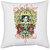 UDNAG White Polyester 'Qween and King | Long live the qween, The king is dead' Pillow Cover [16 Inch X 16 Inch]