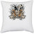 UDNAG White Polyester 'Death | Welcome death' Pillow Cover [16 Inch X 16 Inch]