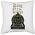 UDNAG White Polyester 'Christian cross | King of the kings' Pillow Cover [16 Inch X 16 Inch]